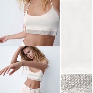 ZARA Rhinestone Bralette